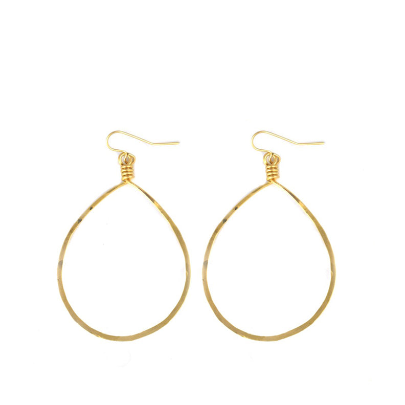 Gold Oval Hoops