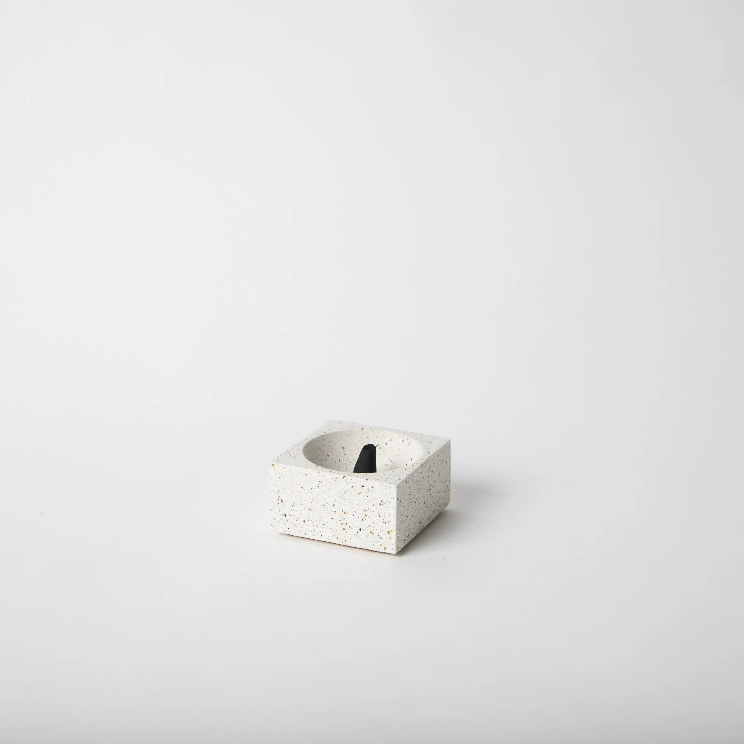 White Terrazzo Incense Holder