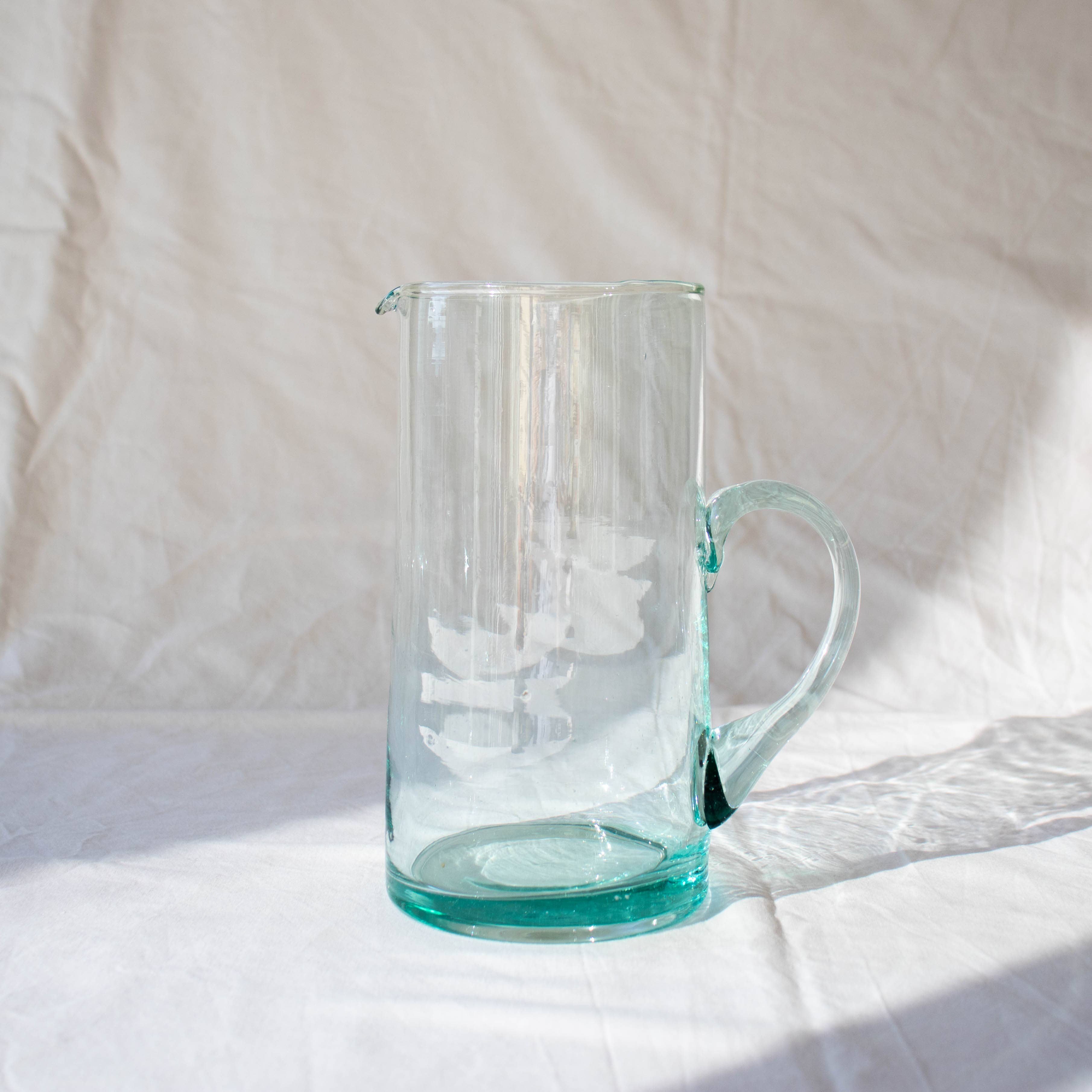 Recycled Glass Moroccan Pitcher