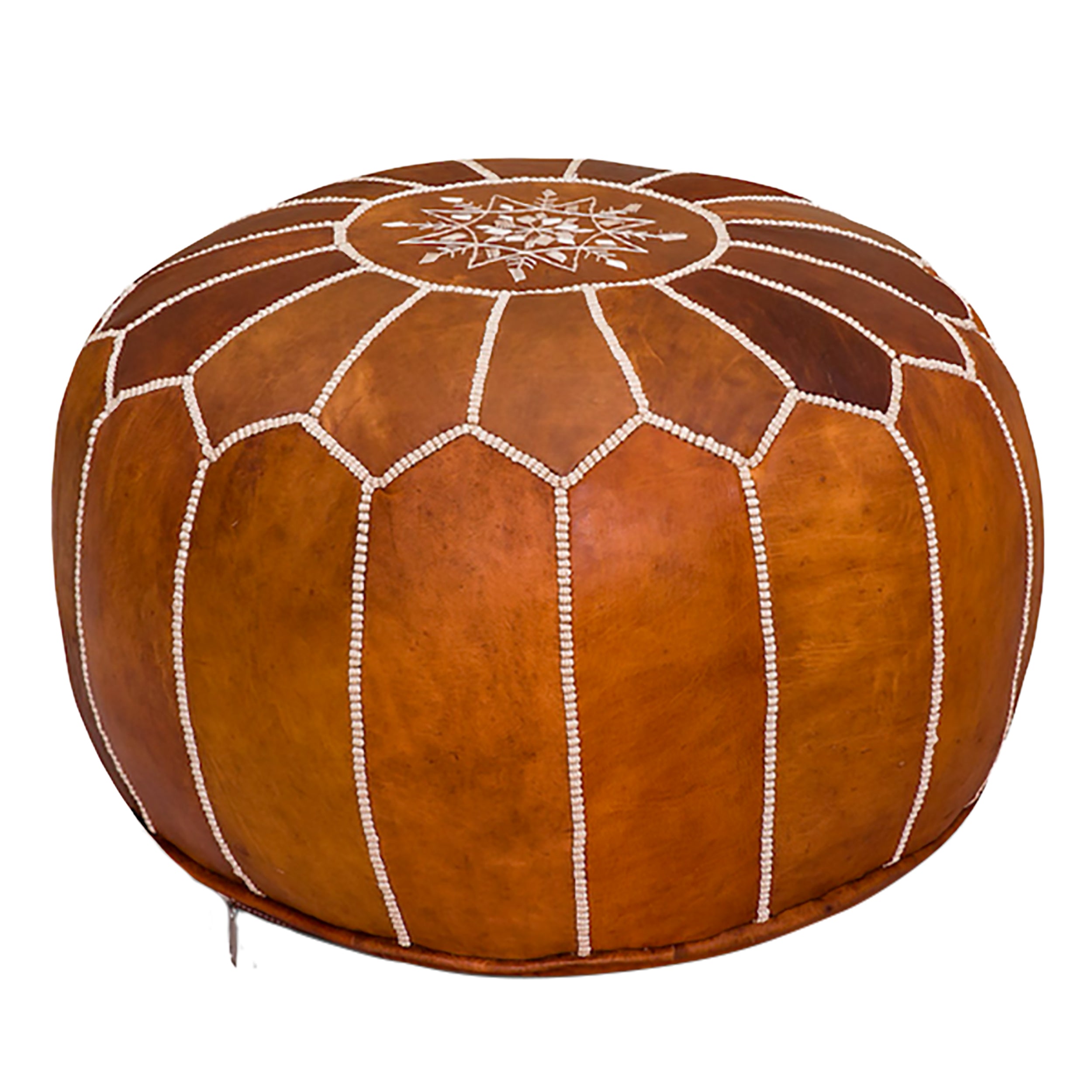 Moroccan Leather Pouf