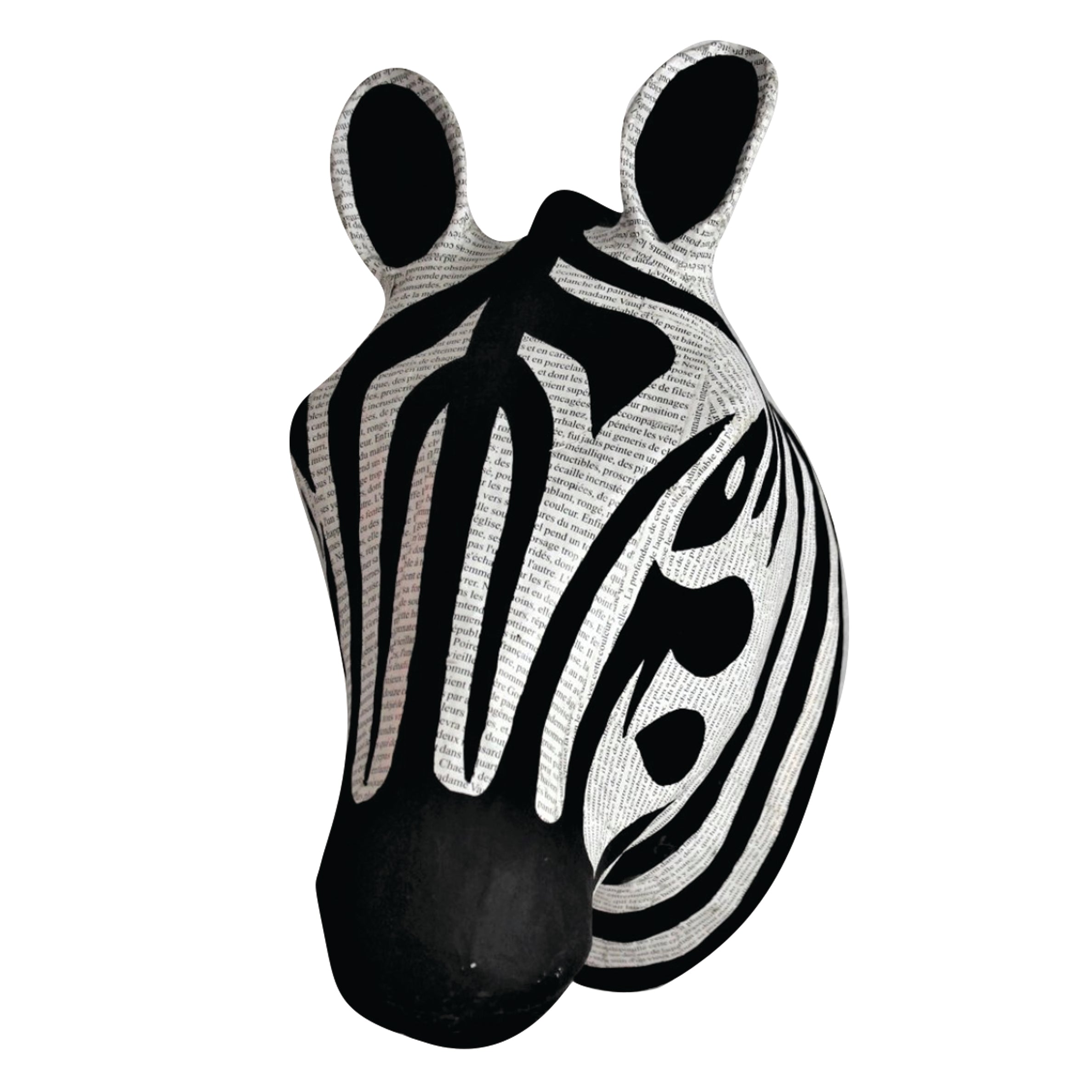Painted Paper Mache Zebra