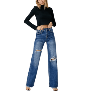 Oakley High Rise Wide Leg Jeans - Hudson Square Boutique LLC