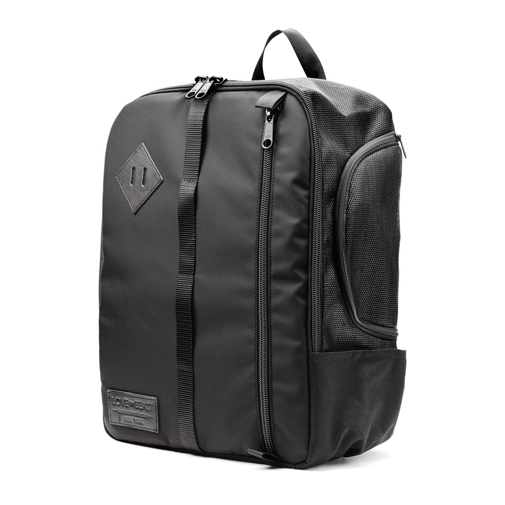 Black Nylon Canvas Backpack