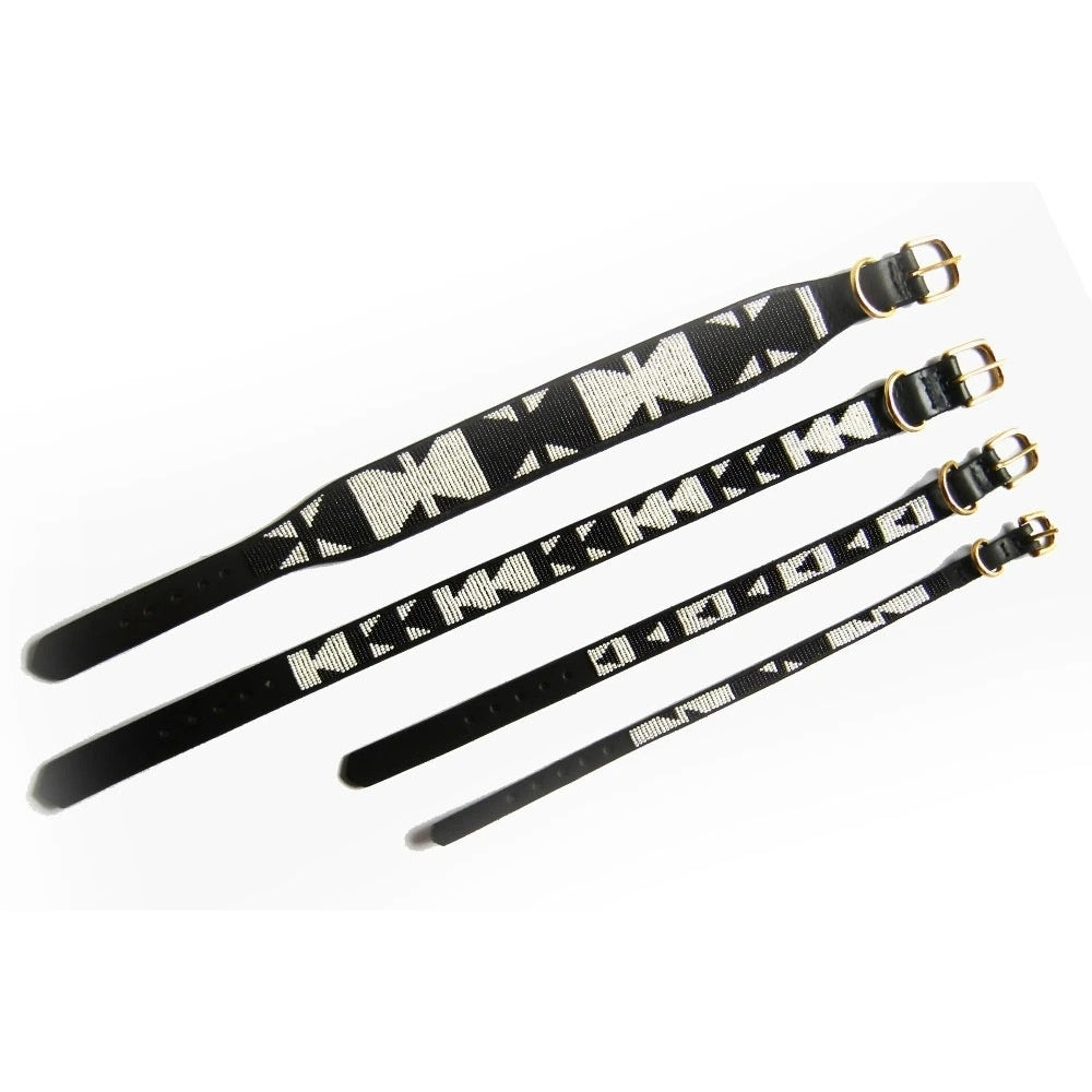 Ebony & Ivory Beaded Dog Collar