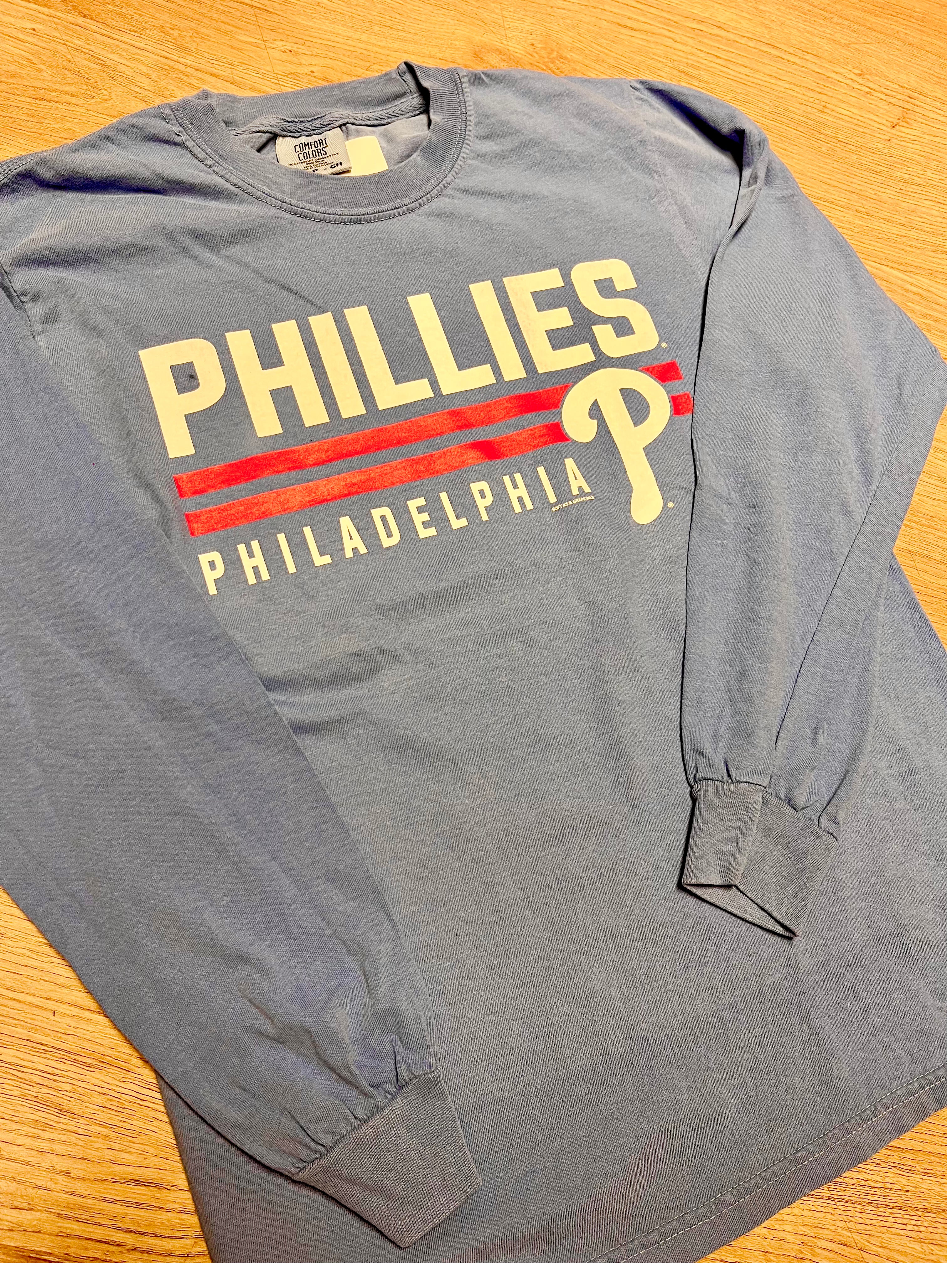 Phillies Comfort Wash Long Sleeve Unisex Tee