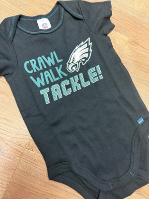 Eagles Crawl Walk Tackle Baby Onesie - Monkey's Uncle