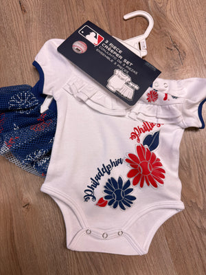 Phillies Baby Girls 3 Piece Dress set - Monkey's Uncle