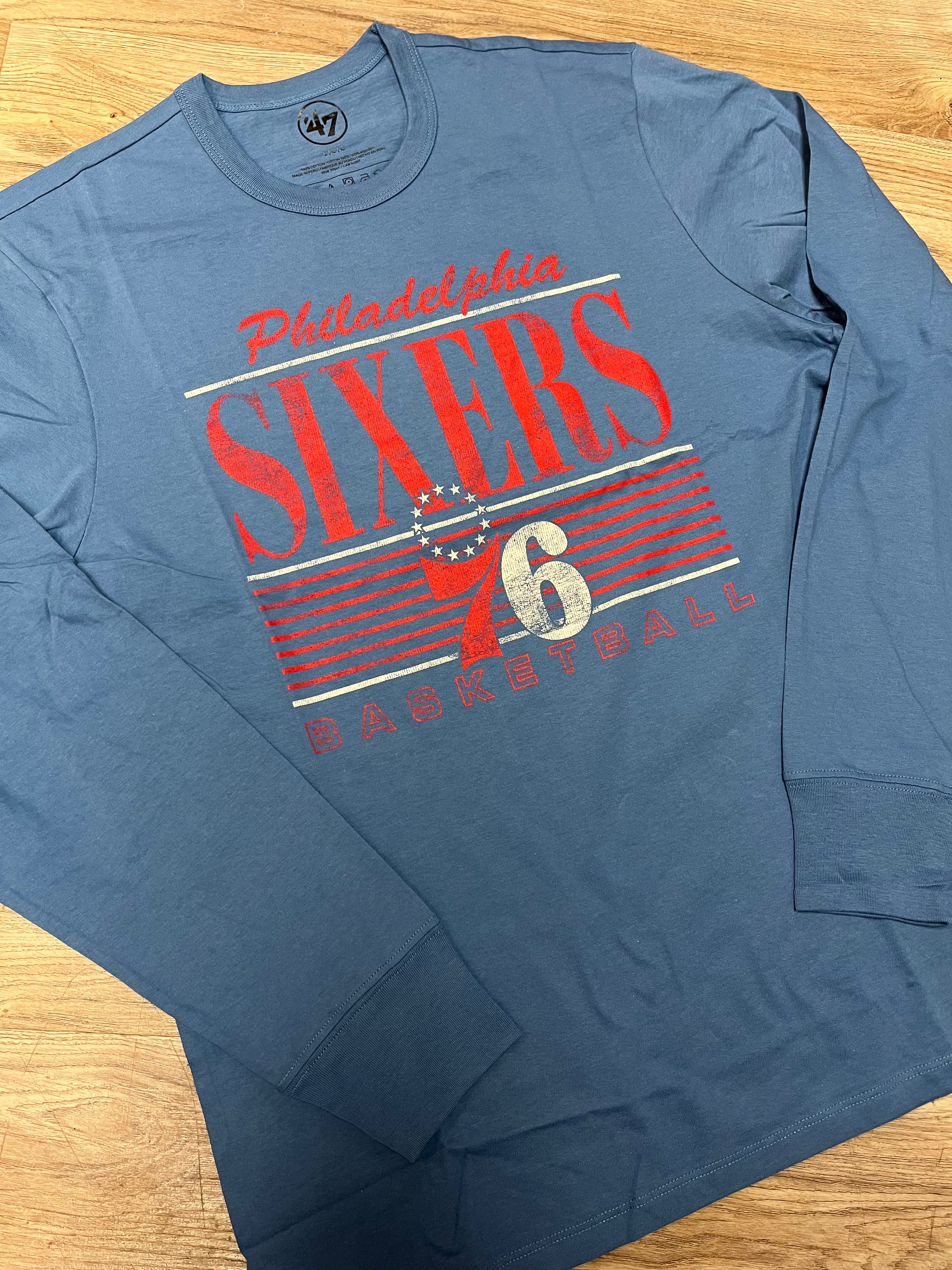 Sixers Cadet Blue Remix Franklin Long Sleeve