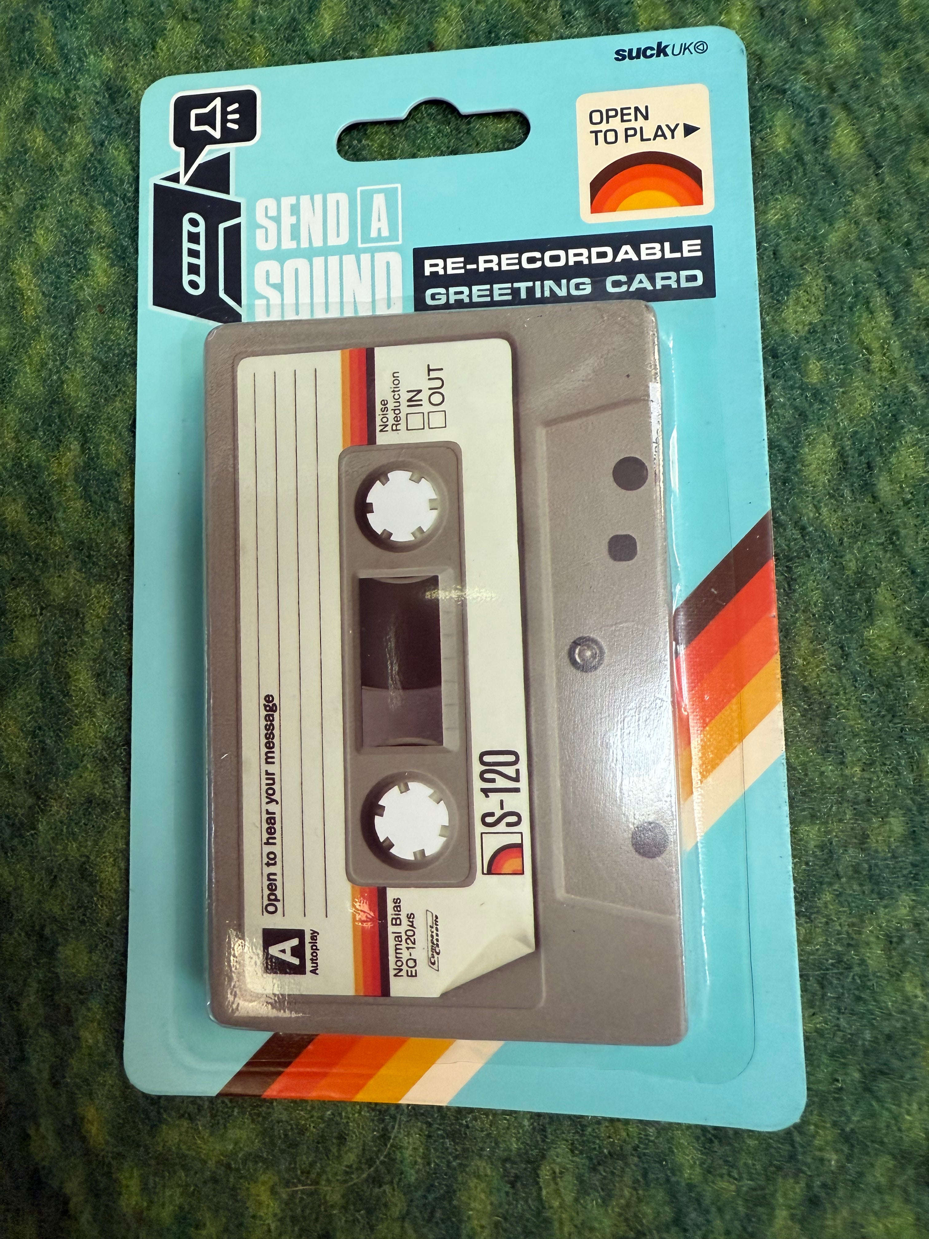 Record your own message cassette tape recordable greeting card