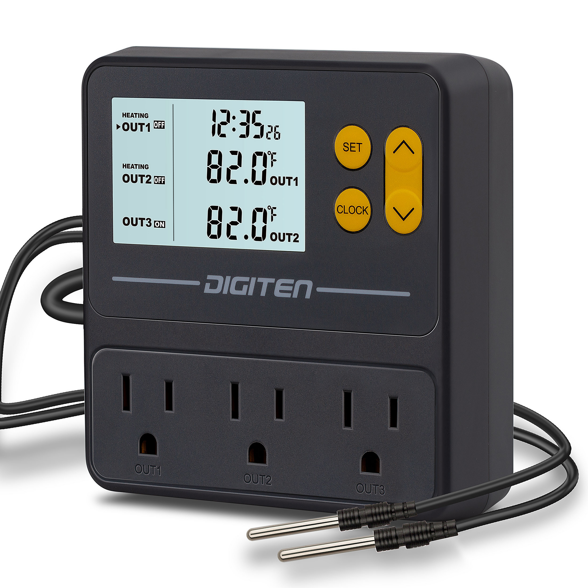 DIGITEN Temperature with Reptile Thermostat Timer Day