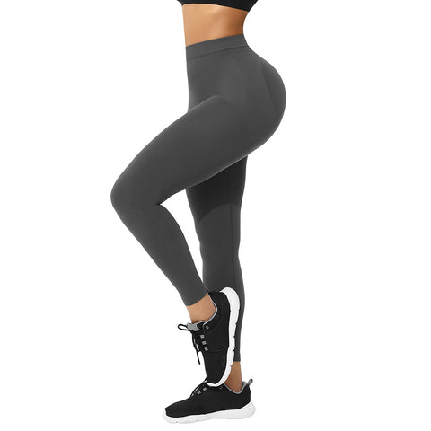 Black loose-design thigh shapewear with weaving structure for butt lifting and highlighting, four-way stretch leggings for yoga, fitness, and everyday wear - Paris from CurvQueen