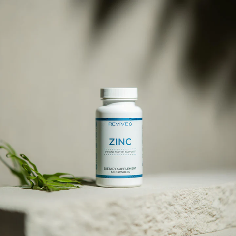 A white bottle of Zinc immune system support