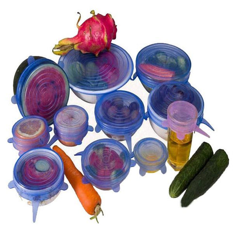 food in stretch and fit container lids