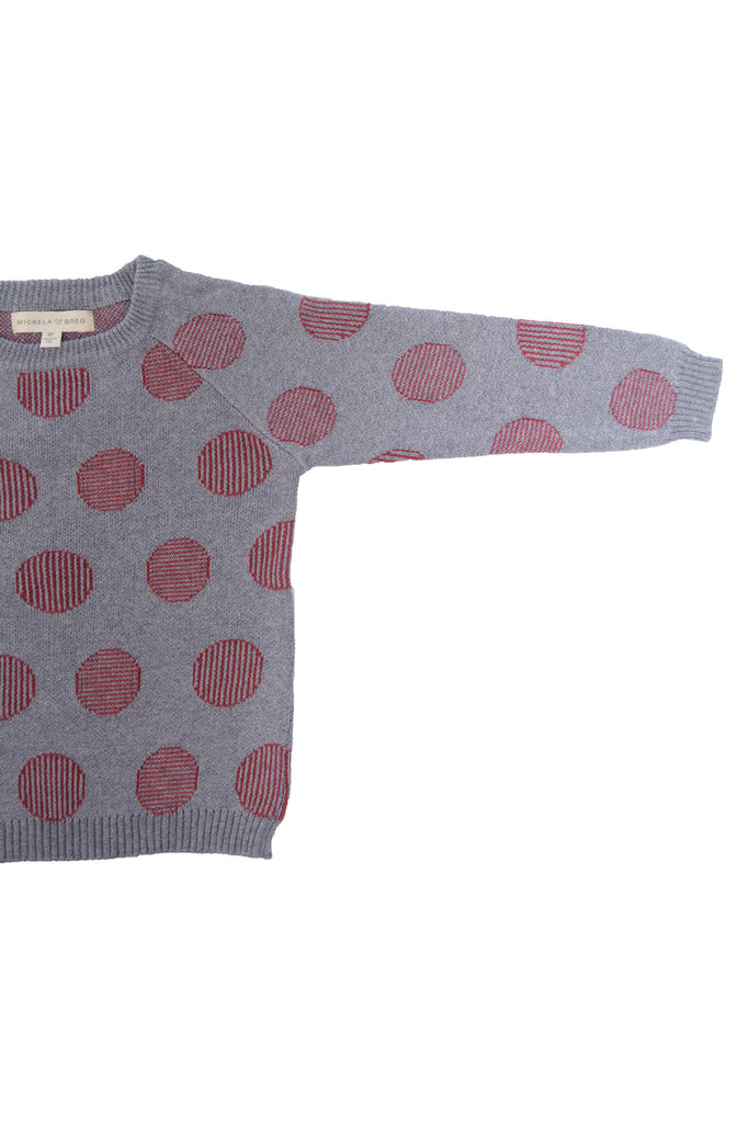 Grey Pinstripe Dot Sweater – Micaela Greg