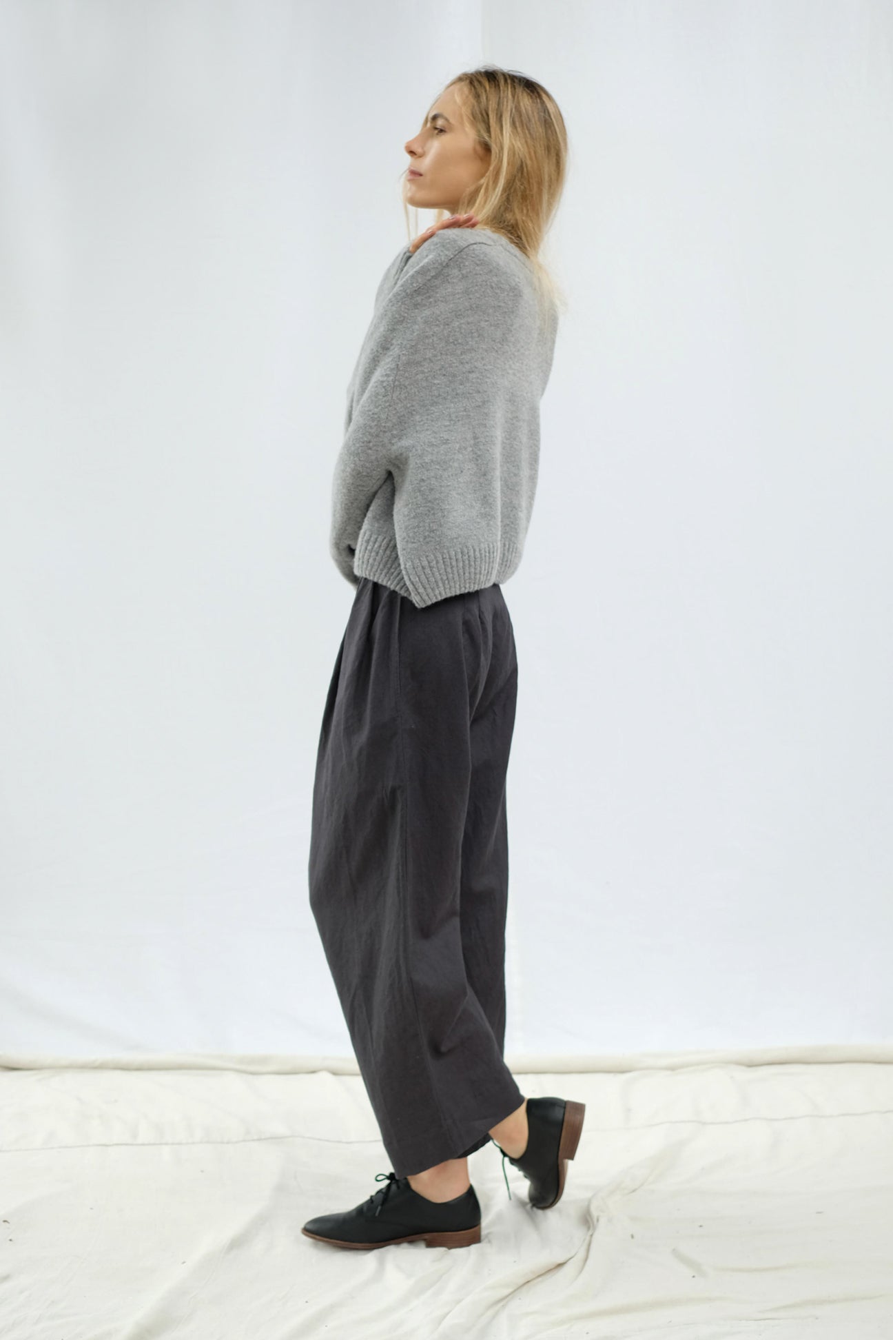 Charcoal Pleated Trouser