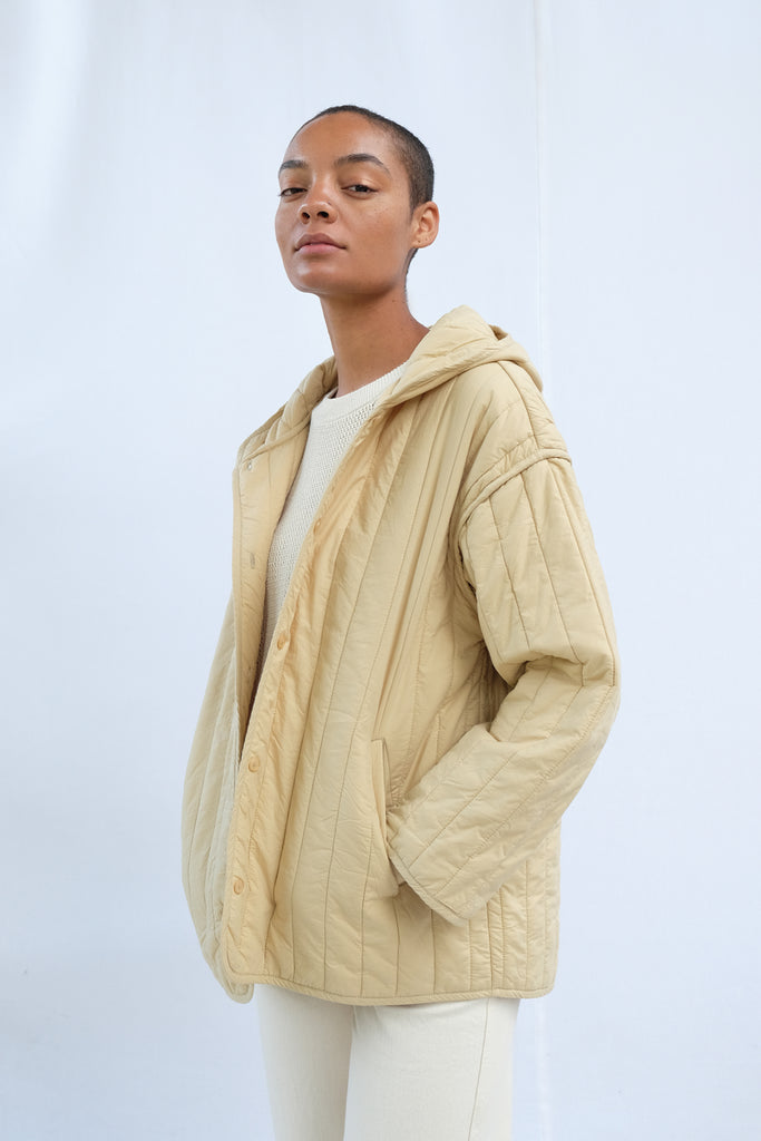 Flax Straight Quilt Jacket