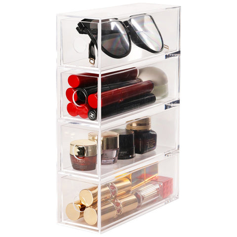 Clear Display Case Storage Box with Drawers