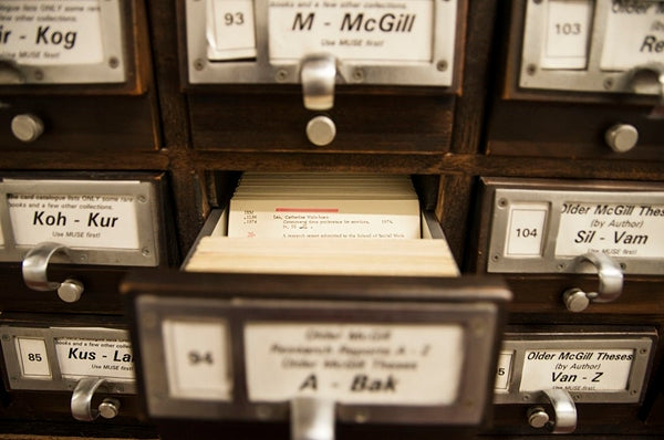 card catalog cards