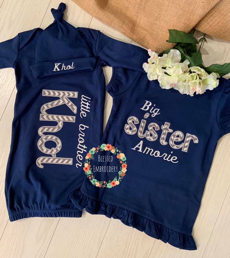 newborn and big sister outfits