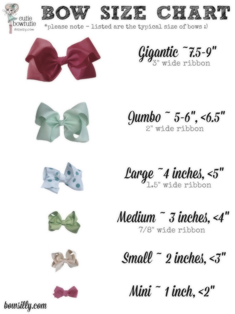 Cheer Bow Size Chart