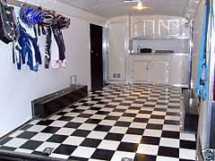 Black White Checkered Trailer Flooring Car Motorcycle