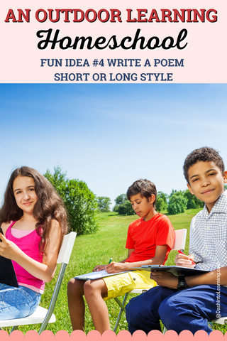 kids writing outside learning activities