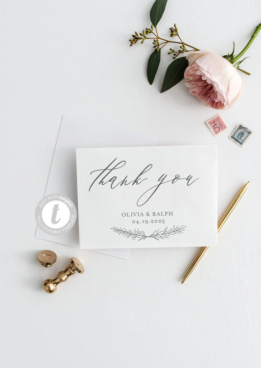 Simple Wedding Thank You Tags, Instant Download, Thank you Gift