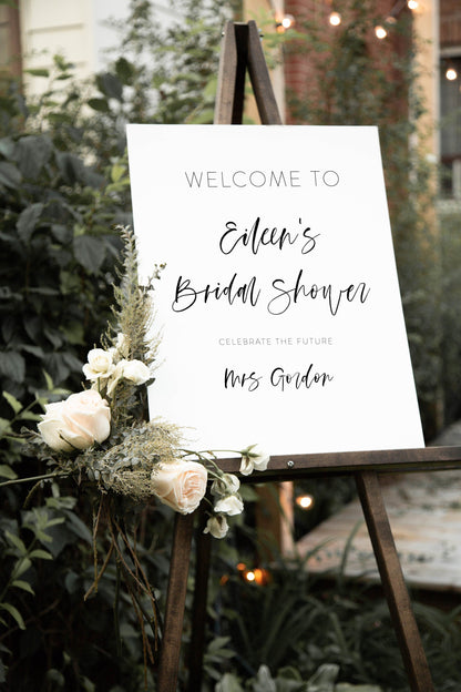 Printable Bridal Shower Welcome Sign Template Editable Instant Download Wedding Décor - Eileen SHOWER/BACH SIGNS SAVVY PAPER CO
