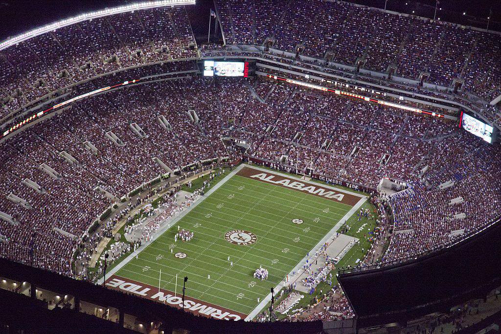 Aerial View Of The University Of Alabama Football Stadium Tuscaloosa Alabama