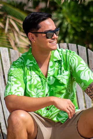 Hawaiian Aloha Resort Wear aloha shirt short sleeve rayon cotton button up matching pocket family mens womens kids hawaii clothing wedding luau tropical vacation