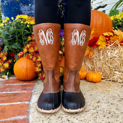 monogrammed duck boots i love jewelry