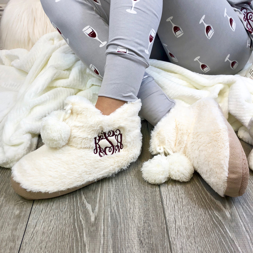 Pom Pom Slipper boots 