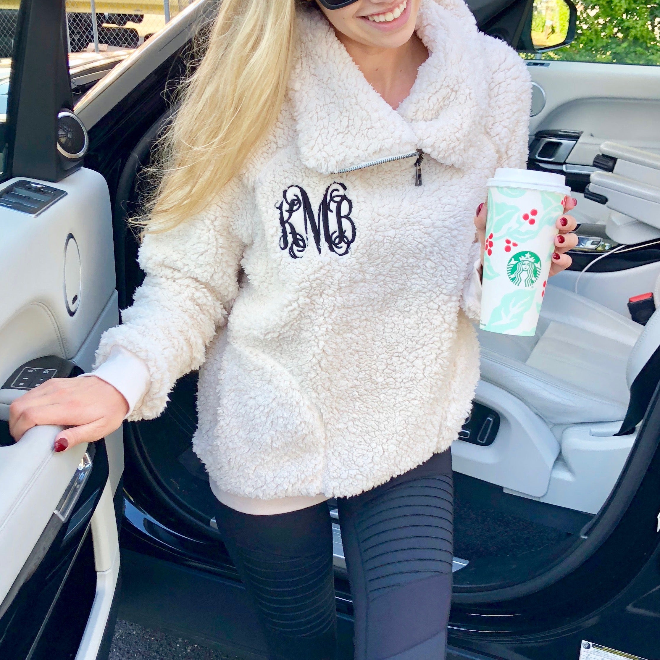 Monogram Frosty Sherpa Pullover