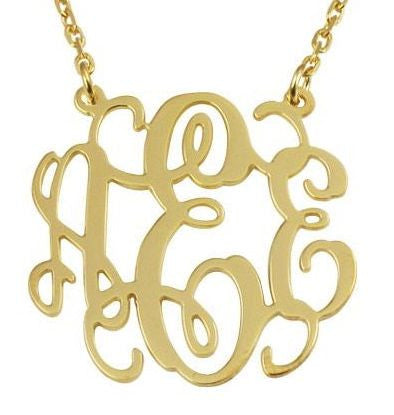 Lace Monogram Necklace – I Love Jewelry