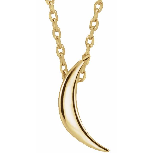 Crescent Moon Necklace - Yellow Gold | Magpie Jewellery