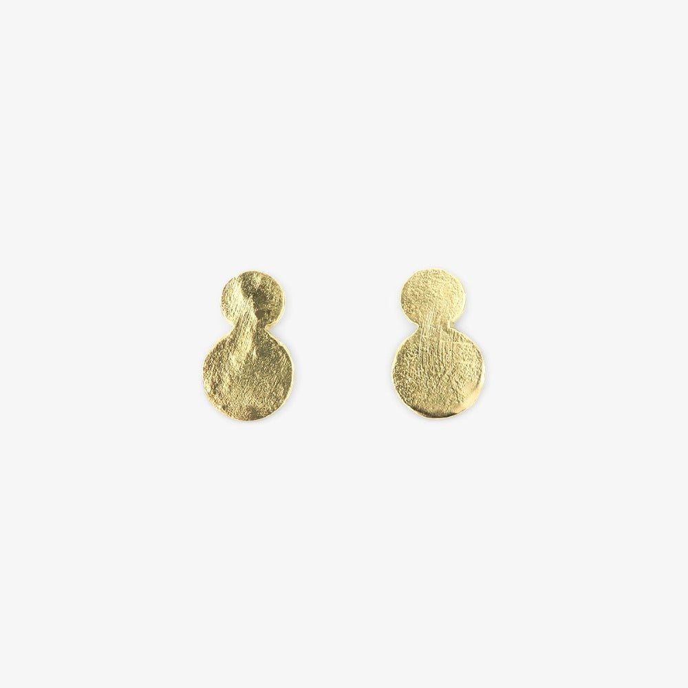 Veil Posey Studs - Yellow Gold Floral Earrings - megan thorne