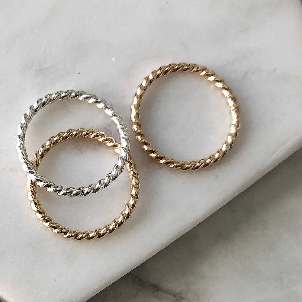 Gold stacking rings 14k gold stacking rings – Praxis Jewelry