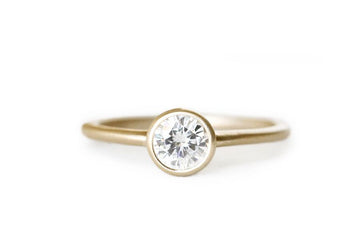 zoe GIA diamond ring .50ct Andrea Bonelli 14k Yellow Gold