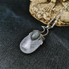 crescent moon quartz labradorite witch necklace