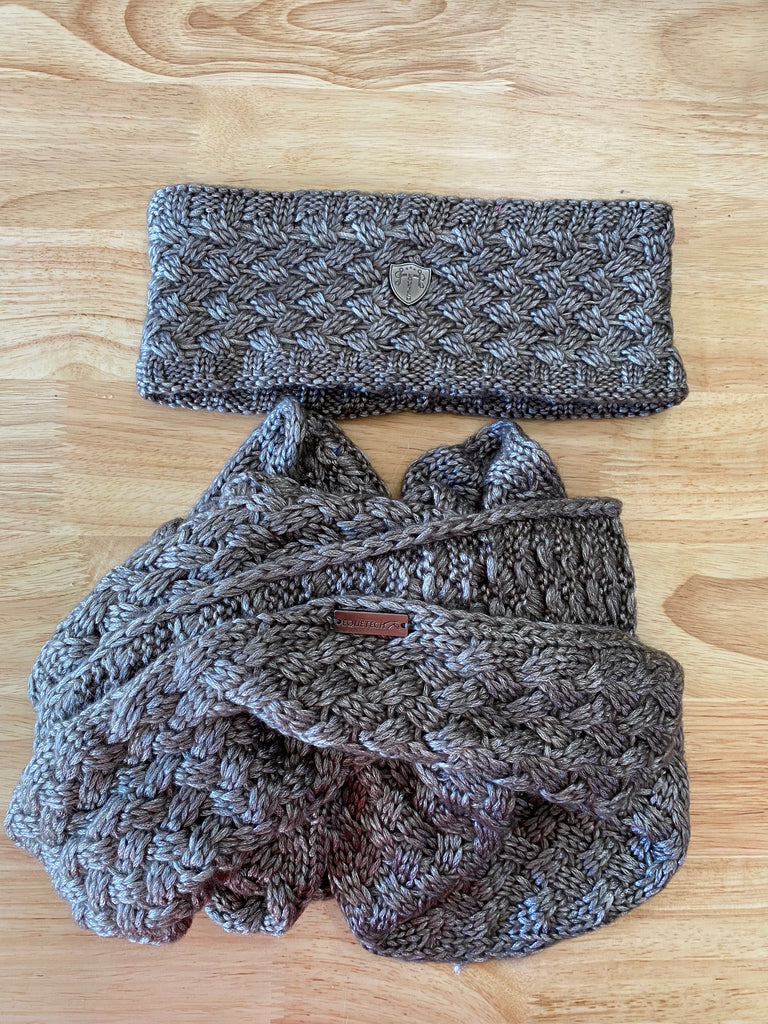 Metallic Deluxe Knit Infinity Scarf And Headband Set Rubenesque Rider