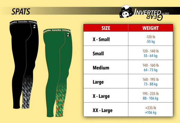 Inverted Gear Size Chart