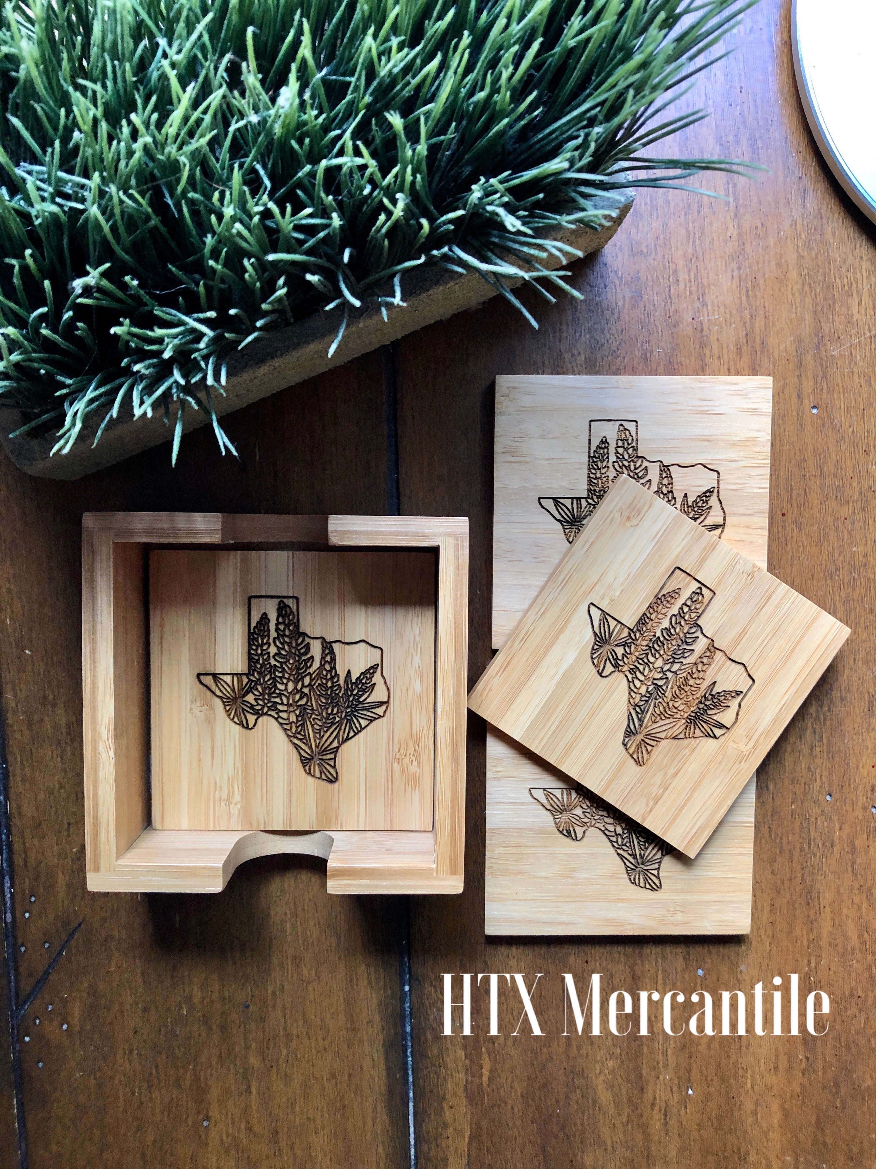 Texas Bluebonnets Coaster Set