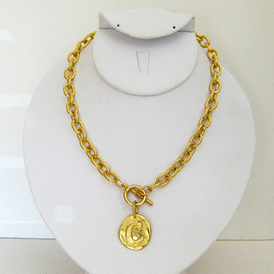 Susan Shaw Gold Initial Necklace | Lauren London