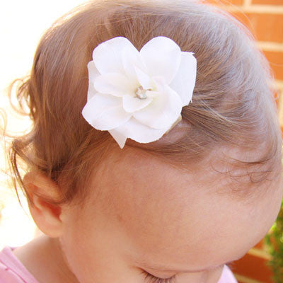 White Rose Hair Clip : White Rose Hair Clip Naked City Clothing