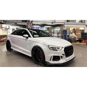Carbon Fiber Front Bumper Lip Spoiler for Audi A3 RS3 Not A3 Standard S3 2017 2018 Head Bumper Chin Protect Cover Car Styling - Limbotics Motorsports Group