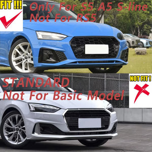 For Audi A5 S5 B9 B9.5 Car Front Bumper Lip Spoiler Splitter Diffuser Bodykits A5 8W TFSI TDI S-Line 2020-2024 Auto Accessories - Limbotics Motorsports Group