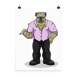 Pugsy "The Pug Boss" Poster Posters Printful 18×24 