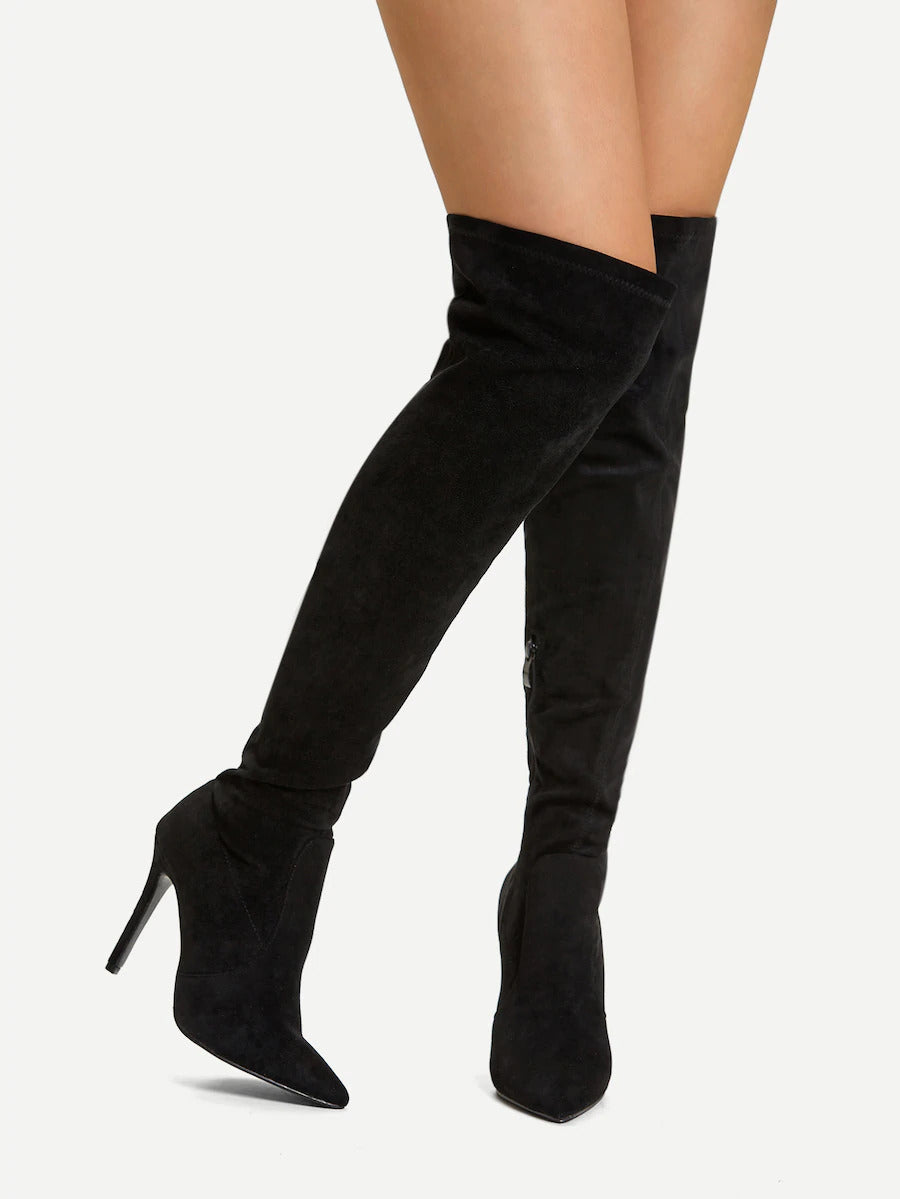 over the knee stiletto boots