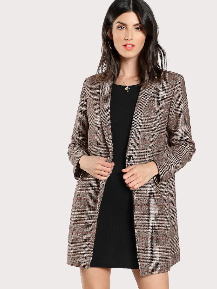 Plaid Trench Coat - Mobilia Theme Milan