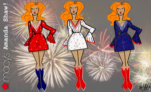 amanda shaw costume designer julie mollo macys 4th of july spectacular fireworks dress denim red sleeves